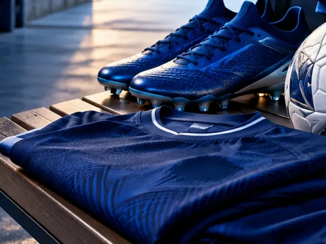 Phone and football on a bench by the pitch