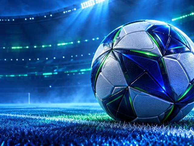 Football on the centre spot of a pitch